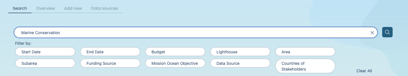 Projects search